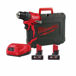 Дриль-шурупокрут акумуляторний MILWAUKEE M12 BLDDRC-402C 40Нм (+ заряд.пристрій, 2 акум., кейс)
