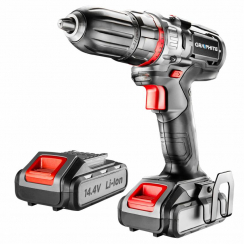 Дриль-шуруповерт акумуляторна 2x14.4В, Li-Ion 2.0Aч, валізка