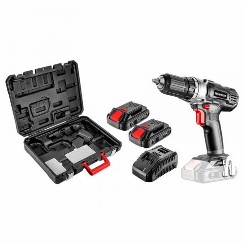 Дриль-шуруповерт акумуляторна Energy + 18 В, Li-Ion, патрон 13 мм, 2 аккум. 2 Ач, зарядний, кейс