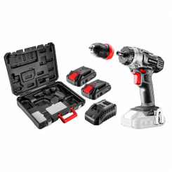 Дриль-шуруповерт акумуляторна Energy + 18 В, Li-Ion, знімний патрон 10 мм, 2 аккум. 2 Ач, зарядний, кейс