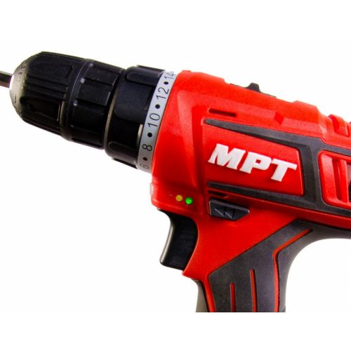 Дриль-шуруповерт акумуляторна MPT 16 В Li-ion 1.5 Аг 2 швидкості 0-400/1450 об/хв 10 мм 2 АКБ кейс MCDT1626.B2