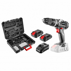Дриль-шуруповерт акумуляторна безщіткового з ударом Energy + 18 В, Li-Ion, 13 мм, 2 аккум. 2 Ач, зарядний, кейс