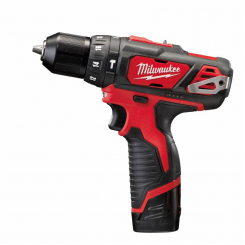 Дриль-шуруповерт з ударом акумуляторний MILWAUKEE, M12 BPD-202C ( зарядний пристрій, 2 акум.Х 2Ач, кейс)