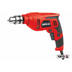 Дриль ударний мережевий YATO : P= 550 Вт, ключний патрон Ø≤ 10 мм (сталь)