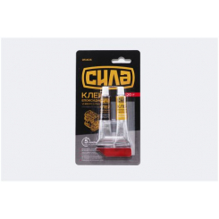 Двокомпонентний епоксидний клей сірий 20г СИЛА