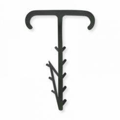 Дюбель-ялинка подвійна (12х5) для пласких дротів чорний (пач 100шт) APRO