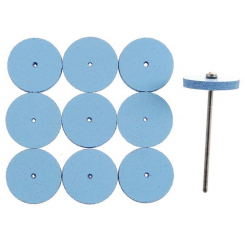 Еластичні полірувальні насадки з дискоутримувачем, 10 шт., Коло, даїм. 22 мм