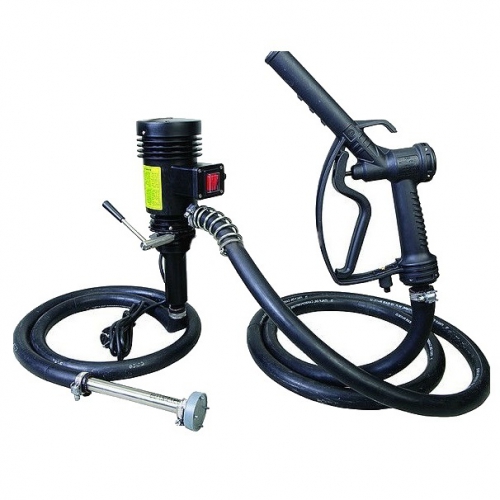 Електр. насос для дизеля, керосину, різних видів масла, антифризу, води,24В, 35 л/хв., 135 Вт+фільтр