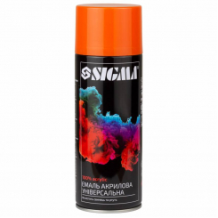 Емаль аерозольна акрилова 400мл RAL 2004 оранжевий глянець SIGMA (2737031)