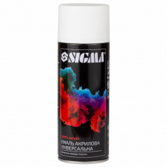 Емаль аерозольна акрилова 400мл RAL 9010 білий мат SIGMA (2736621)