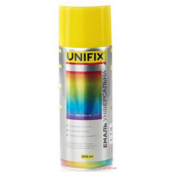 Емаль акрилова універсальна RAL 1023 Жовтий гл. 400мл UNIFIX