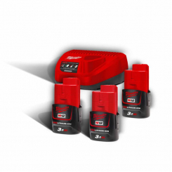 Енергокомплект MILWAUKEE, M12 NRG-303 (+ заряд.пристрій, 3 акум.Х 3Аг)