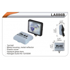Фари дод. DLAA 886 BRY/H3-12V-55W/136*116mm/кришка