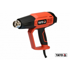 Фен технічний YATO 1.6 кВт 50-650°C 250-500л/хв 2 режими + 5 насадок