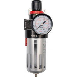 Фільтр пневмат. з редуктом та манометром YATO, 1/2", max. P= 0.93 MPa [25/50] (DW)