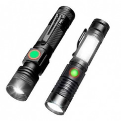 Ліхтар BL-502-T6+COB, ЗП microUSB, 1x18650, zoom, затискач