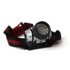 Ліхтар налобний світлодіодний, чотири режими роботи, 19 LED, батарейки 3 ААА INTERTOOL LB-0301