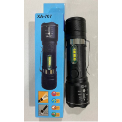Ліхтар ручний XA-707/909-XPE+SMD, zoom, вбудований акумулятор, ЗП USB