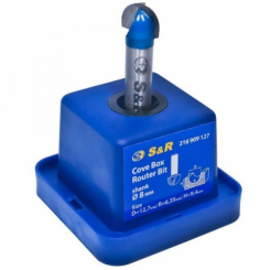 Фpеза для деревини S&R канавочна 12,7х6,35х9,4мм хв.8мм, напівкругла