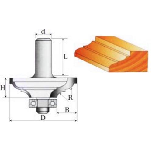 Фреза Фасонна фреза №2103  (R4, D32, h10, B9.5) 18-063-040