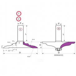 Фреза Фігірейна горизонтальна set - (D72, B28, H15) + (D69, B28, H15) 22-246-280
