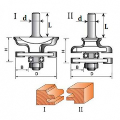 Фреза Комбінована рамкова №3505 set (D42, h24) 18-235-420