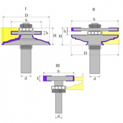 Фреза Комбінована рамкова №3512 set (D56, H25.25, d12) 22-239-560