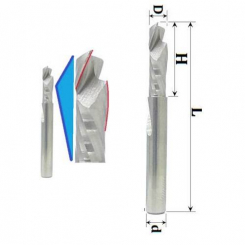 Фреза Компресійна z1+1, D3, H12, d3, L40 03-620-031