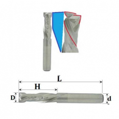 Фреза Компресійна z2+2, D3, H12, d3, L40 03-621-031