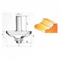 Фреза Кромкова фігурна №2111 (R3, D40, h12) 18-066-030