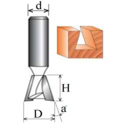 Фреза Ластівчин хвіст №1006 (D30, h30, 14°30', d12) 12-006-300