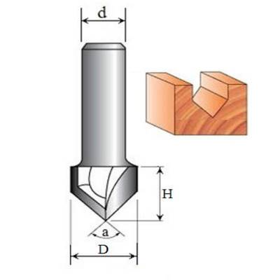 Фреза Пазова V-подібна Sekira industry №1004 (O90, D32, h21) 08-005-320i