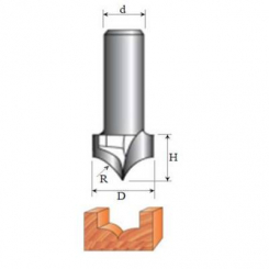 Фреза Пазова фасонна №2053 (R12, D24, h15) 08-017-120