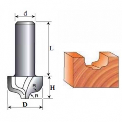 Фреза Пазова фасонна №2055 (R3, D15, h10) 08-103-030