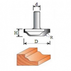 Фреза Пазова фасонна №2154 (R3, D22, h6) 08-112-030