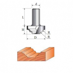 Фреза Пазова фасонна (R3, D20, h11.5) 08-107-030
