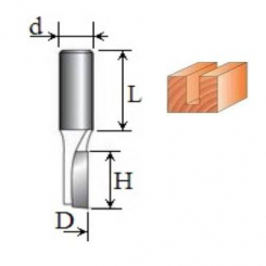 Фреза SEKIRA №1001 (D6, h12) Пазова пряма один ніж 08-001-060
