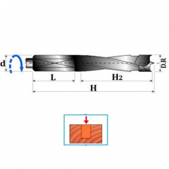 Фреза Свердло RIGHT (D7, H70, d10) 10-514-070