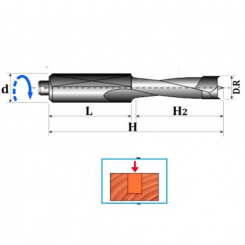 Фреза Сверло RIGHT (D5, H57.5, L27, d10) 10-510-050