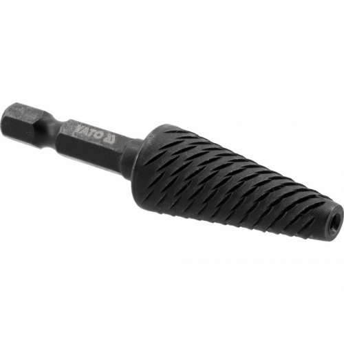 Фреза конусна по металу YATO, Ø= 15 мм, l= 65 мм, з 6-гран. шпинделем 1/4" матер- вуглецева сталь