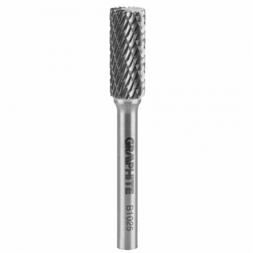 Фреза по металу HM, тип B (циліндричний з лезами зверху), 10 x 25 мм, хвостовик 6 x 45 мм