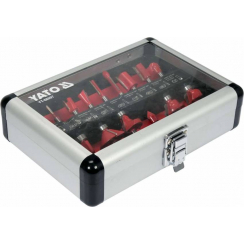 Фрези по дереву YATO зі шпинделем Ø 6 мм, Ø= 3-32 мм, 15 шт