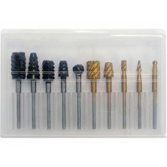 Фрези різної форми до мінішліфмашинок YATO, Ø= 2-16 мм, l= 40 мм з шпинделем Ø= 3,2 мм, компл. 10шт.