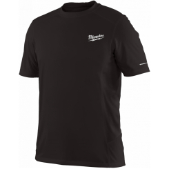 Футболка MILWAUKEE, WWSS дихаюча з коротким рукавом, чорна, розмір S