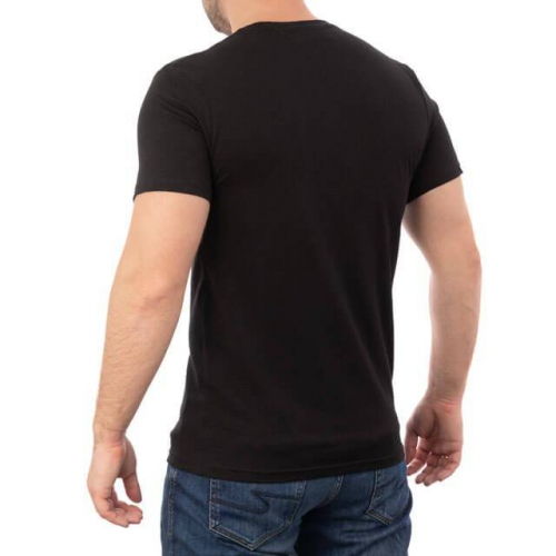 Футболка чорна M 100% бавовна INTERTOOL SP-2202