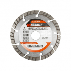 GRANITE Диск алмазний SEGMENTED TURBO 125 мм GRANITE, Арт.: 9-01-125