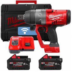 Гайкокрут високомоментний акумуляторний MILWAUKEE 1"(2400 Нм) M18 FUEL з фіксацією кільцем ONE-KEY (+ заряд.пристрій, 2 акум., H