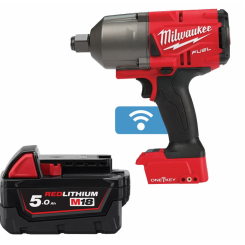 Гайковерт акумуляторний безщітковий MILWAUKEE 3/4" (2034Нм) M18 ONEFHIWF34-0, з кільцем (каркас) + M18 B5 подарунок