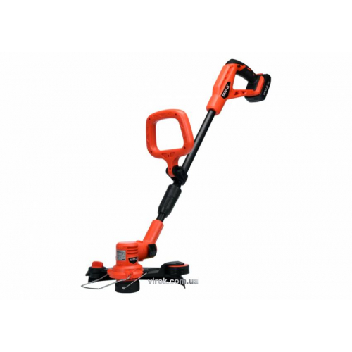 Газонокосарка акумуляторна YATO Li-Ion 18 В, 2 АГод, обрізний діап. Ø=25/30 см, з зарядним пристроєм