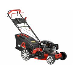Газонокосарка бензинова YATO з приводом: 3,5кВт, ширина різання: Ø= 53 см, травозбірник- 62л